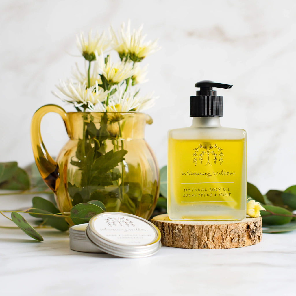 ****Whispering Willow Natural Body Oil Eucalyptus & Mint