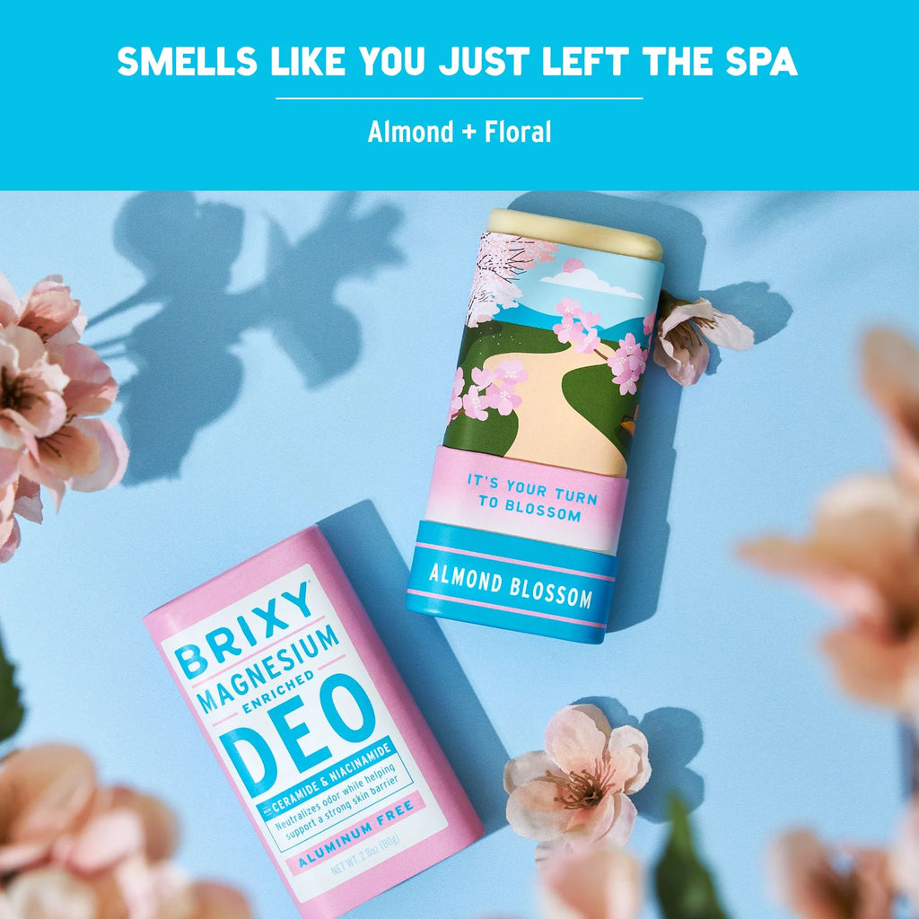 ***Brixy Magnesium Enriched Deodorant | Aluminum Free | Almond