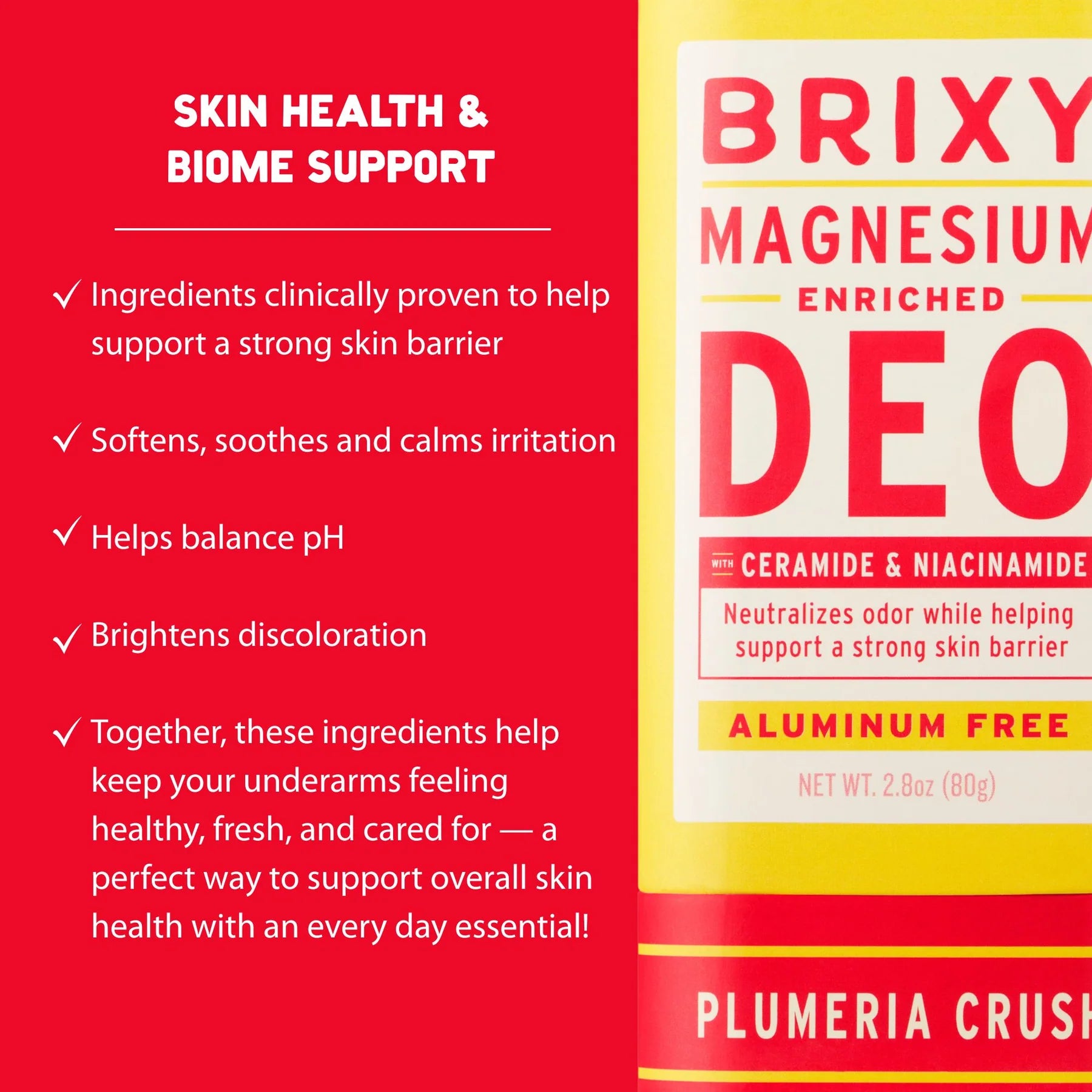 ***Magnesium Enriched Deodorant | Aluminum Free | Plumeria