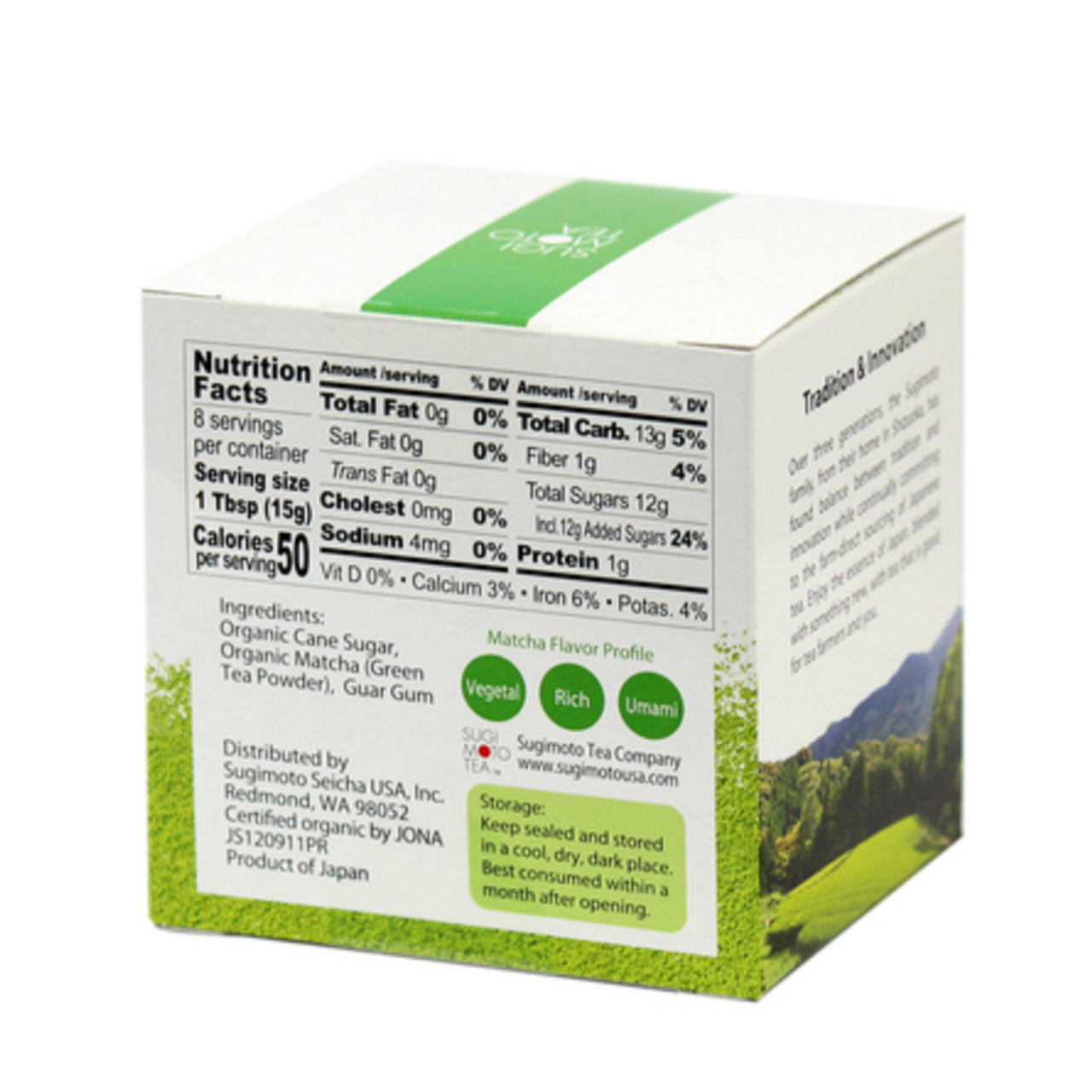 ***Organic Matcha Latte Mix 4.23oz (120g) Box