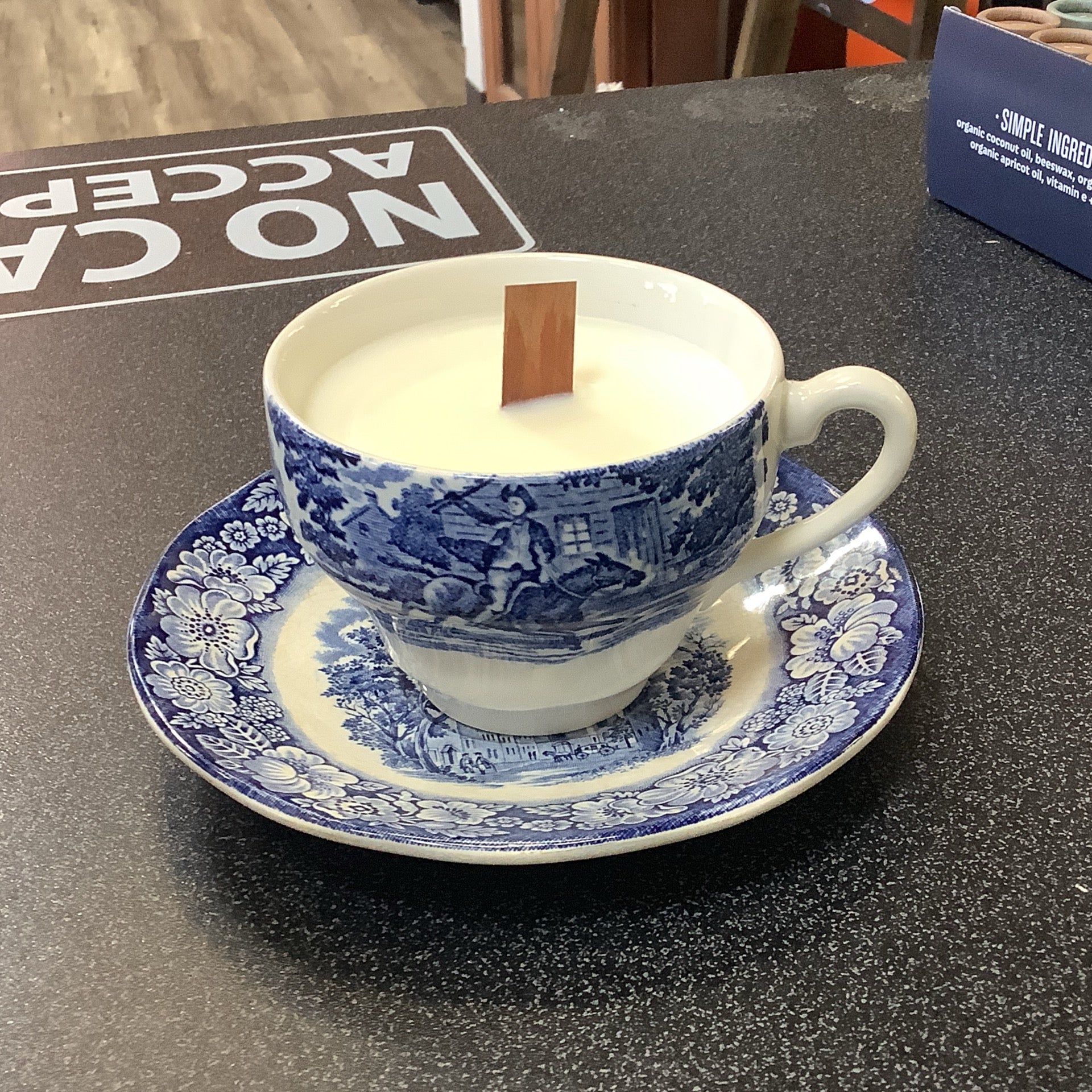 Vintage Fine Porcelain Candle Tea Cup Set