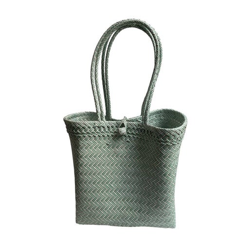 ♻️Plastic Woven Tote Long Bag blue