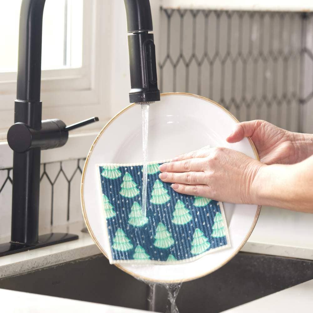 Blu  Swedish Cloths Reusable Sponge-Cloth, Set of 2 (Holiday Edition)