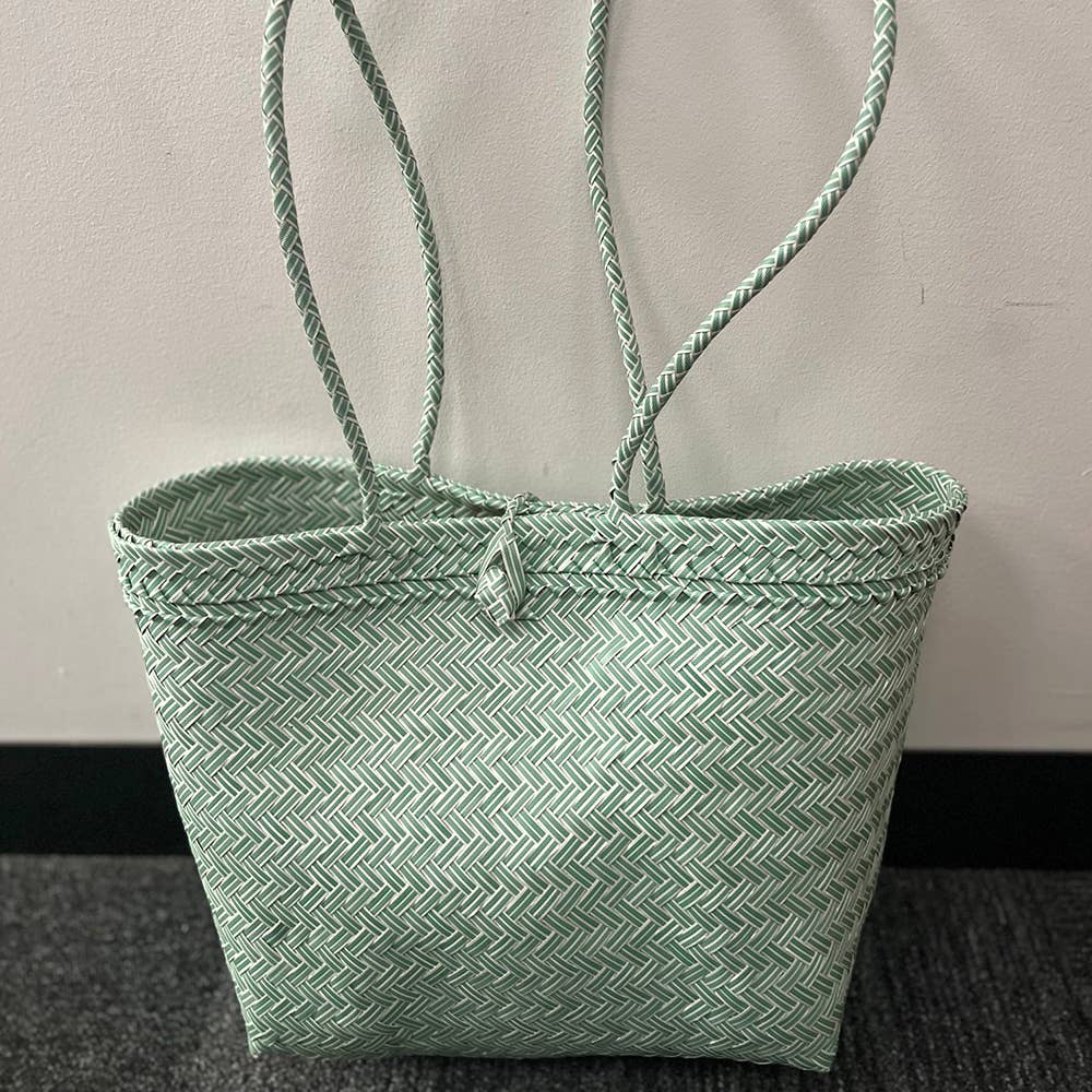 ♻️Recycled Plastic Tote Long Strapped Bag