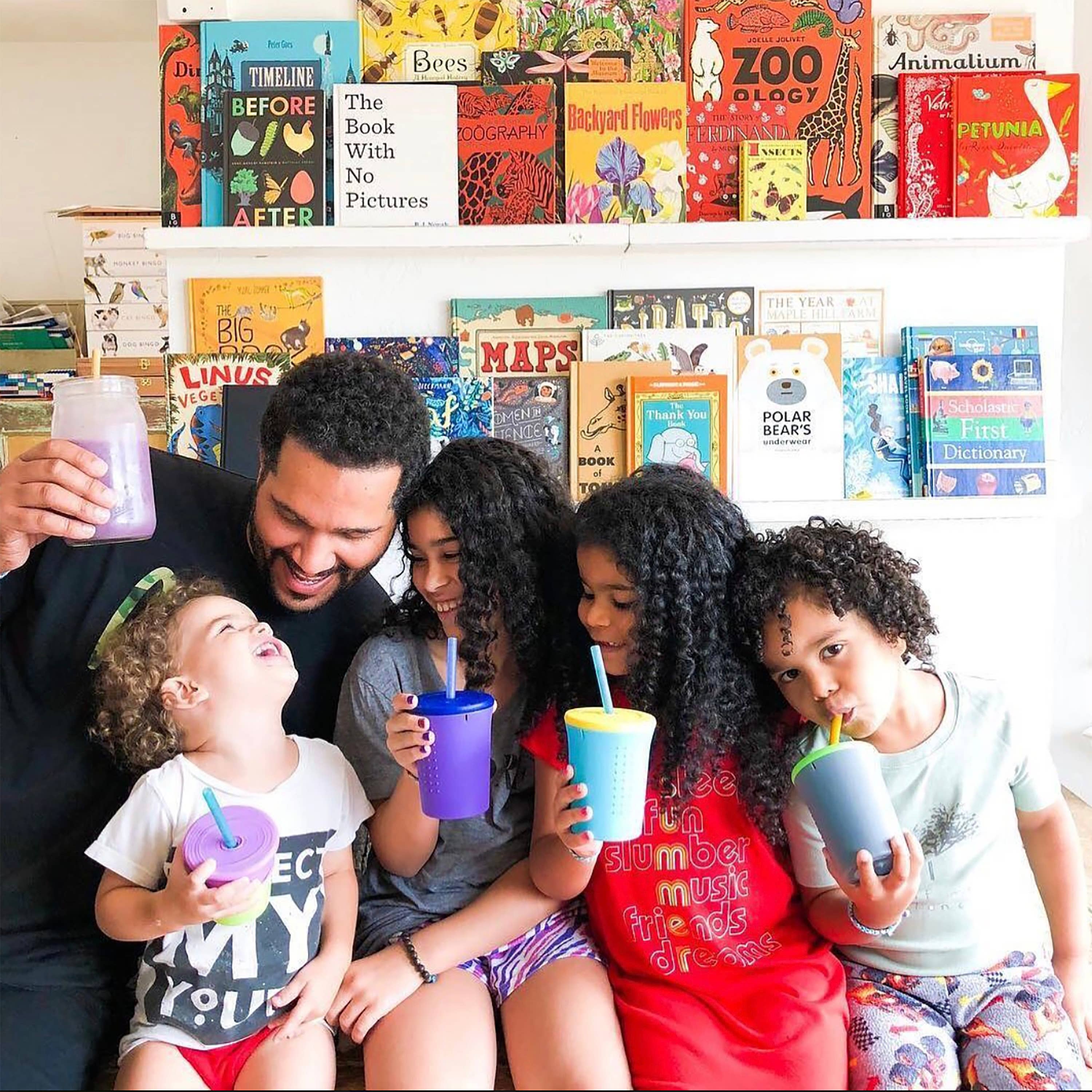 12 oz Silicone Straw Kids Cup