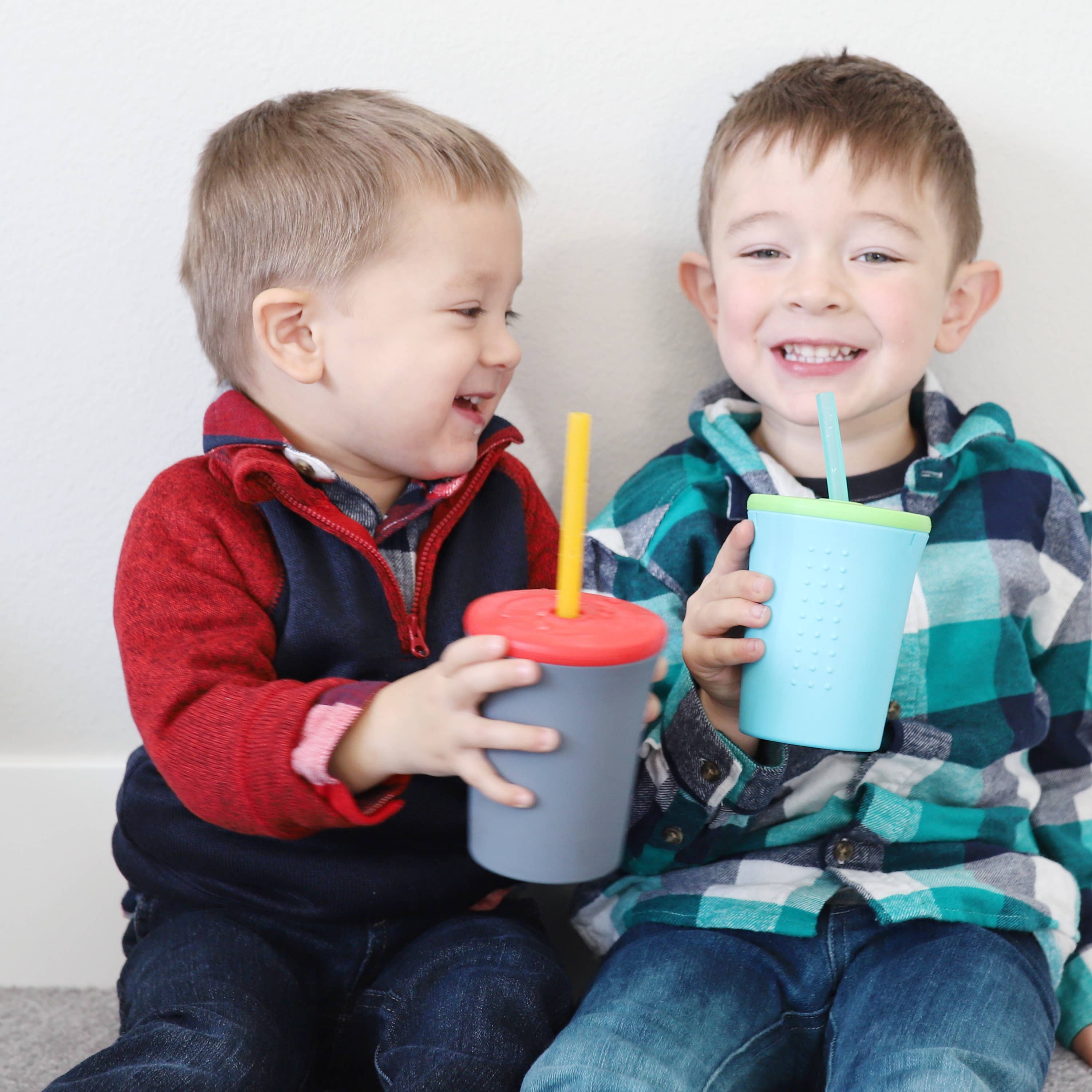 12 oz Silicone Straw Kids Cup