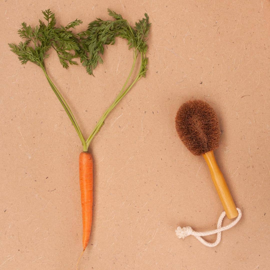 Veggie Brush w/Handle - All Natural, Handmade