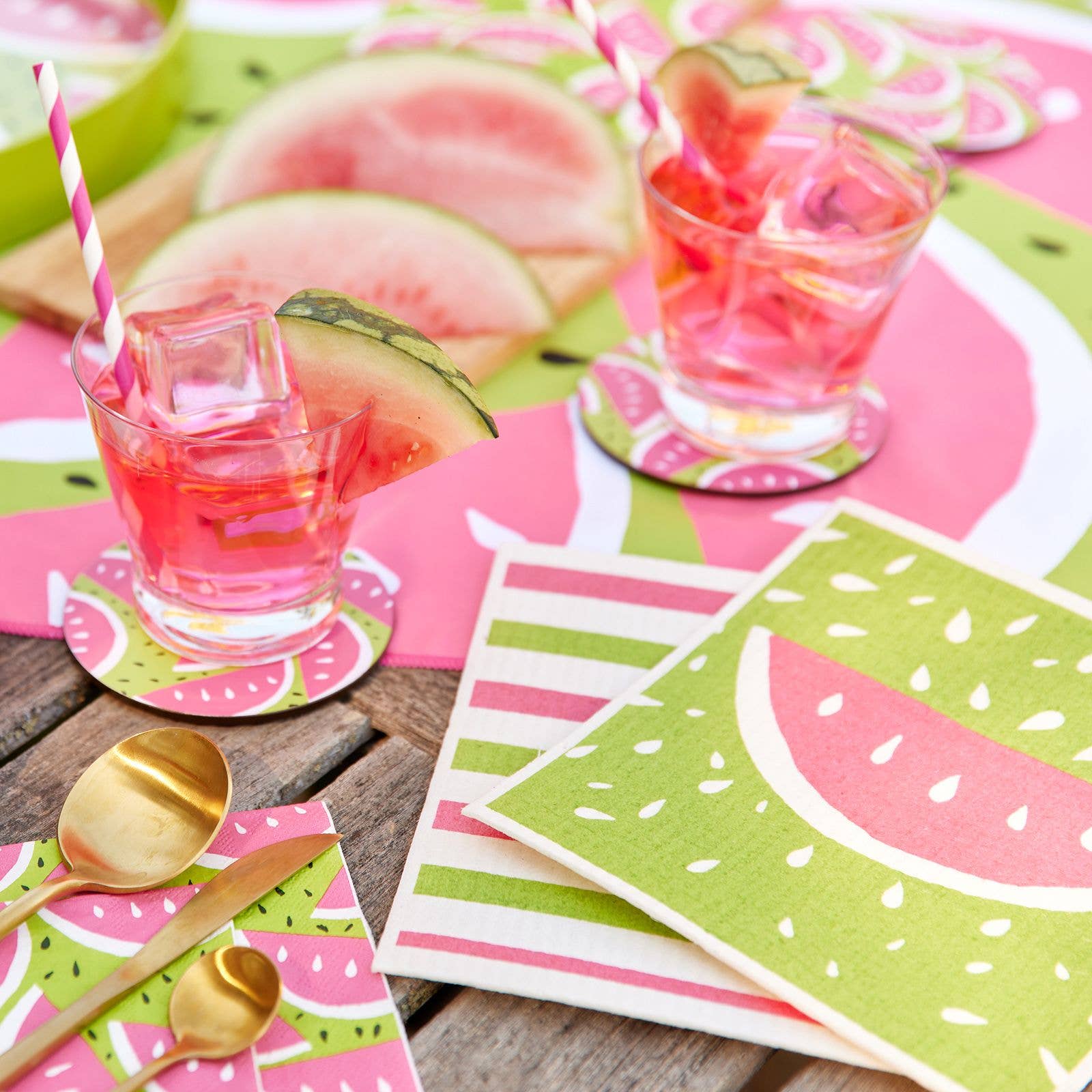 WATERMELON blu Cloths, set of 2