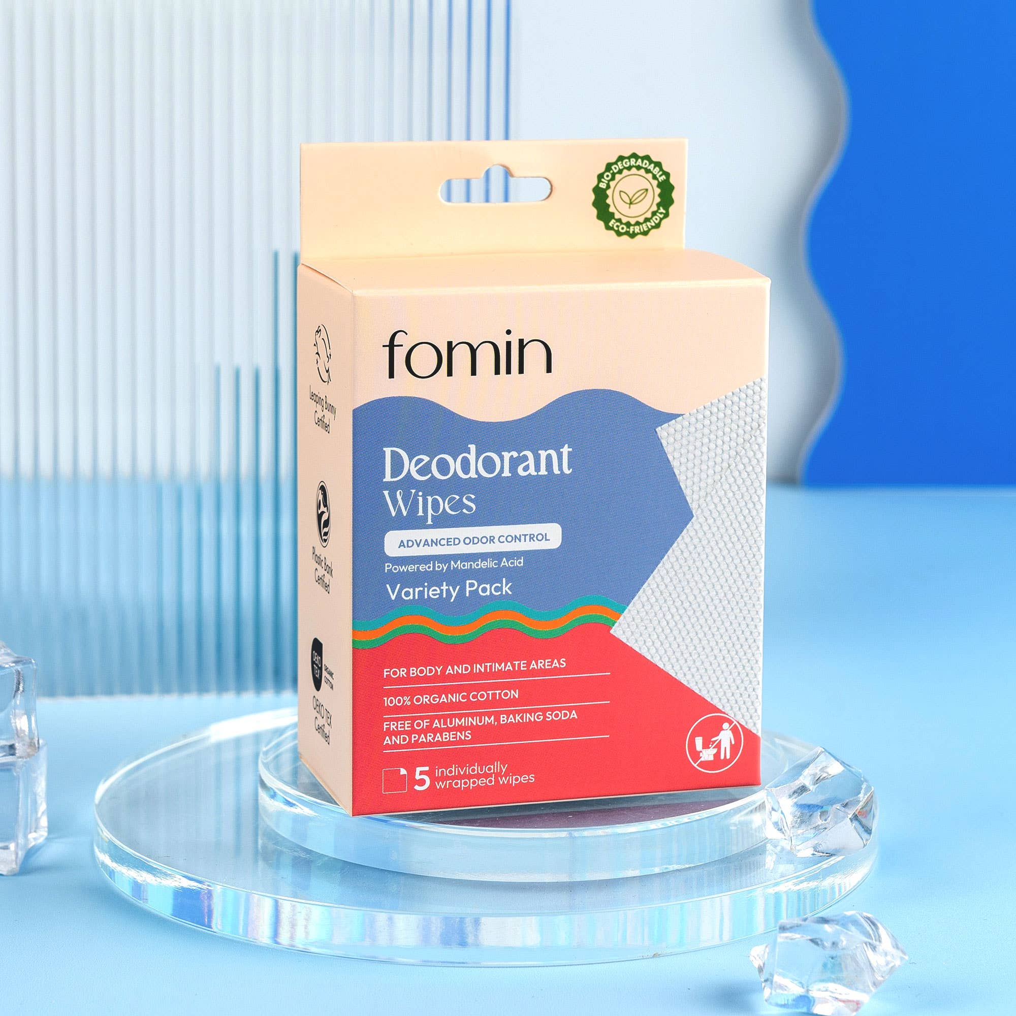 Acidified Deodorant Wipes