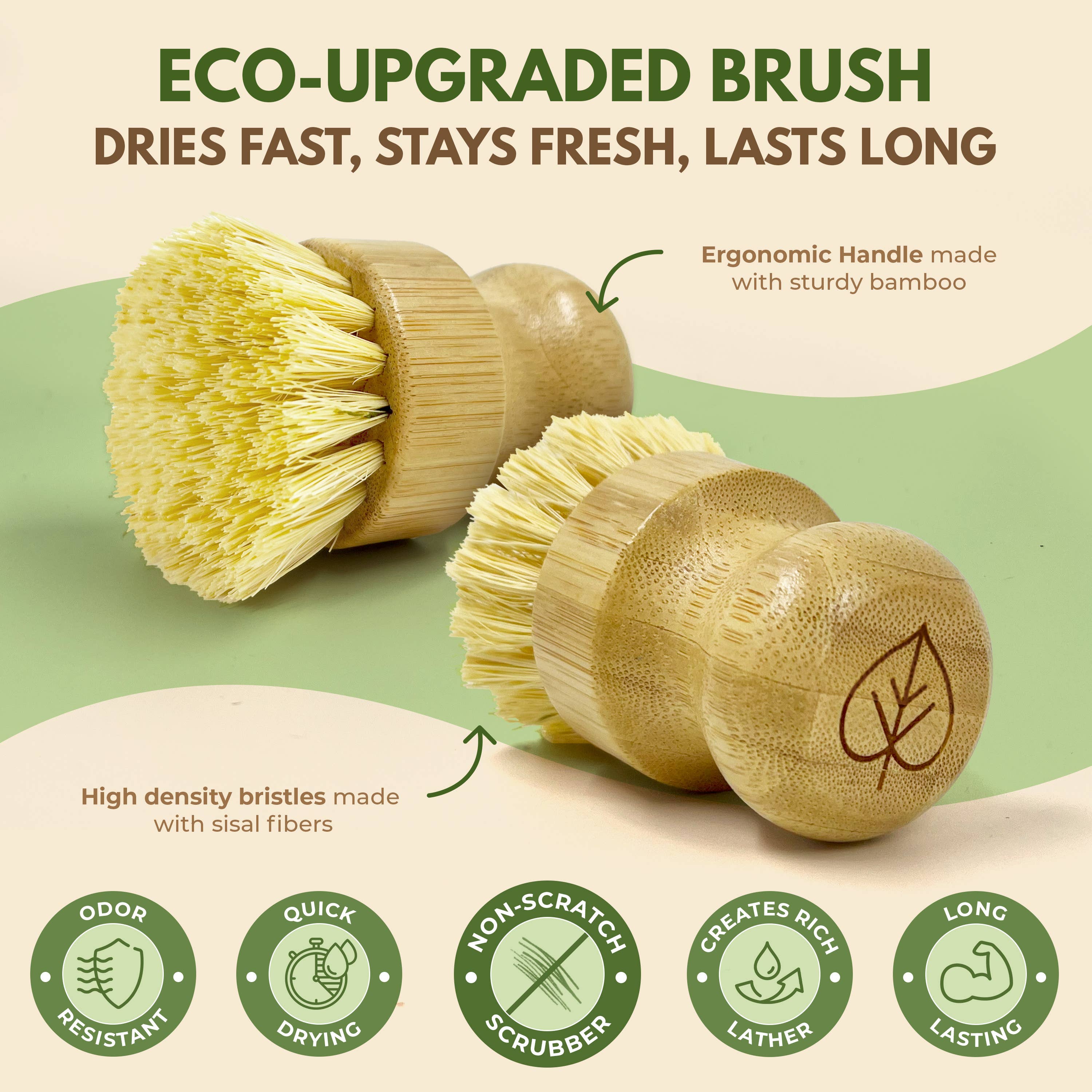 Airnex   Bamboo Dish Brush- Kraft packaging