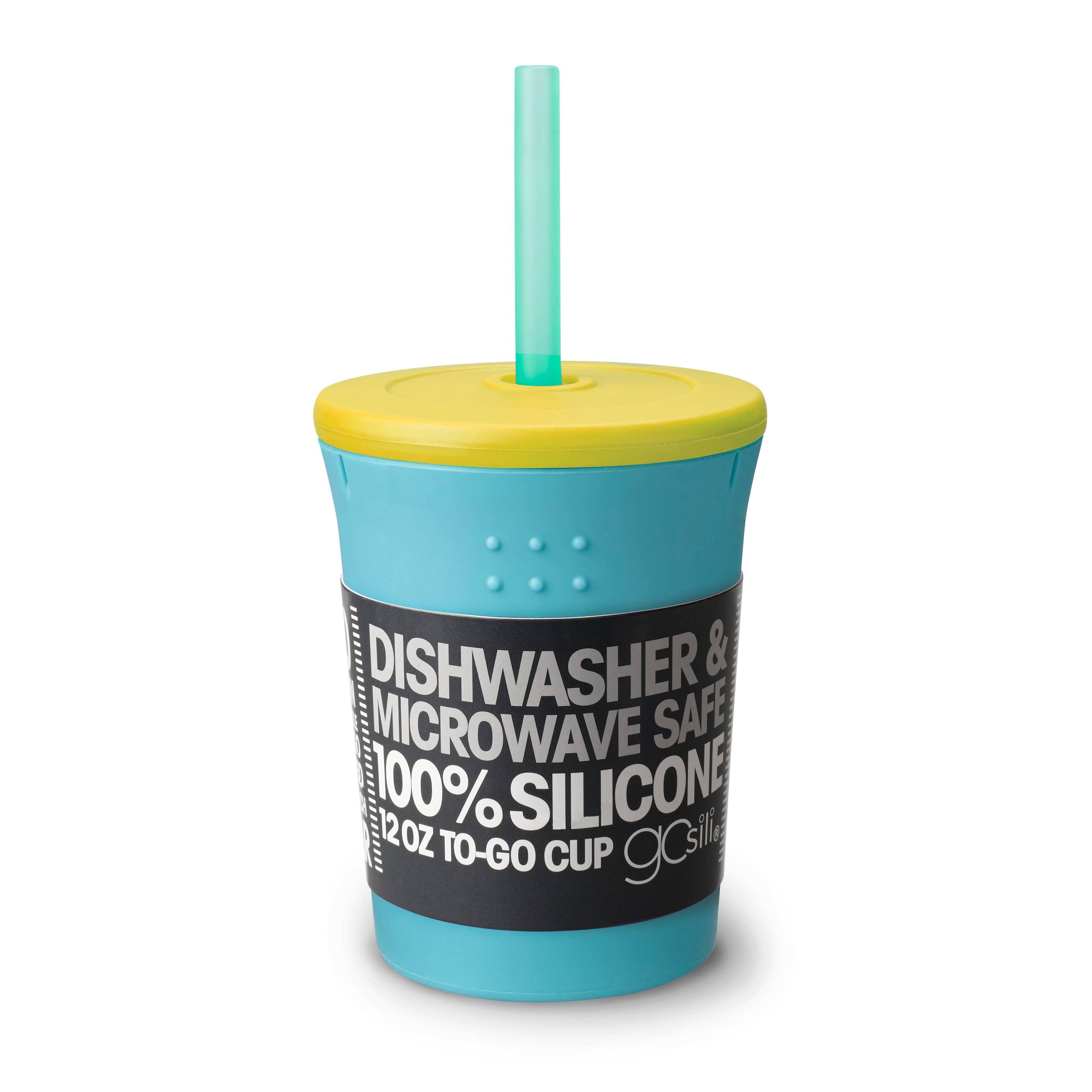 12 oz Silicone Straw Kids Cup
