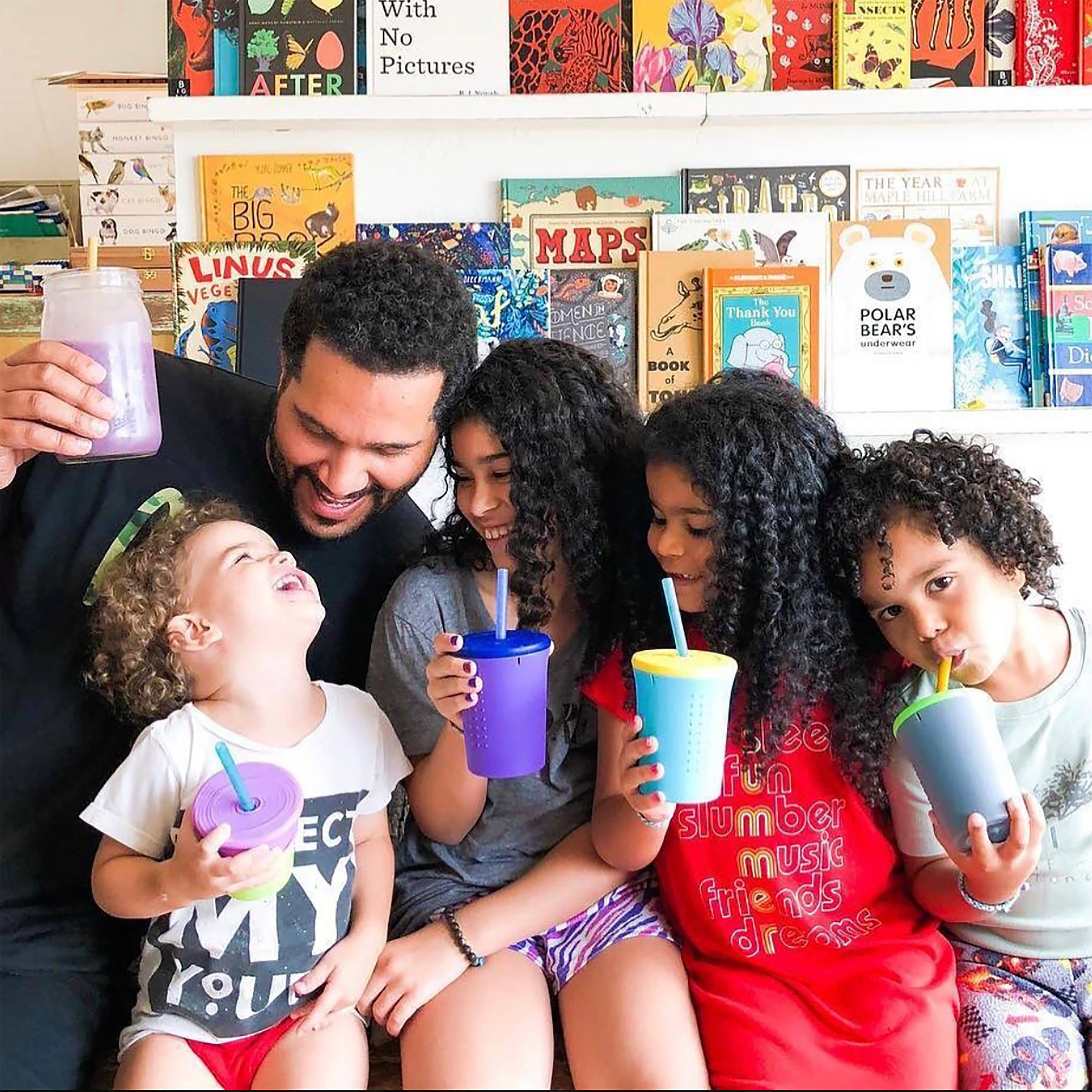 12 oz Silicone Straw Kids Cup