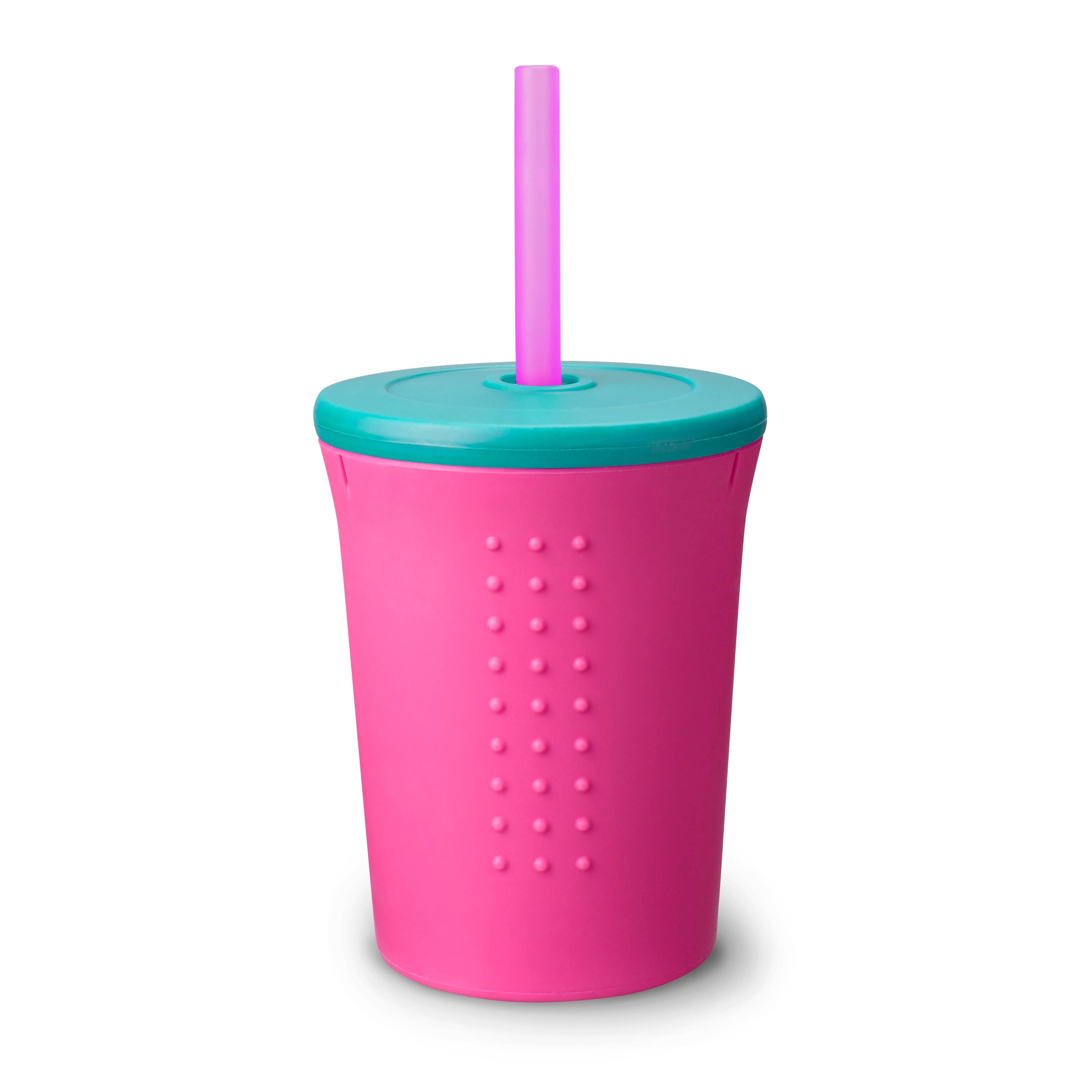 12 oz Silicone Straw Kids Cup